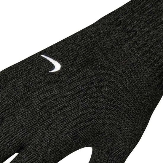 Nike Gebreide Swoosh-handschoenen met geribbelde manchet voor volwassenen (Zwart) - Image 2