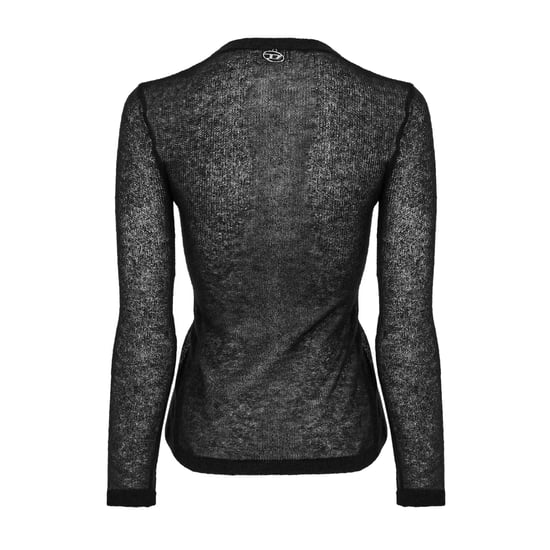 Diesel Arina-vest met V-hals en lange mouwen voor dames (Zwart) - Image 2