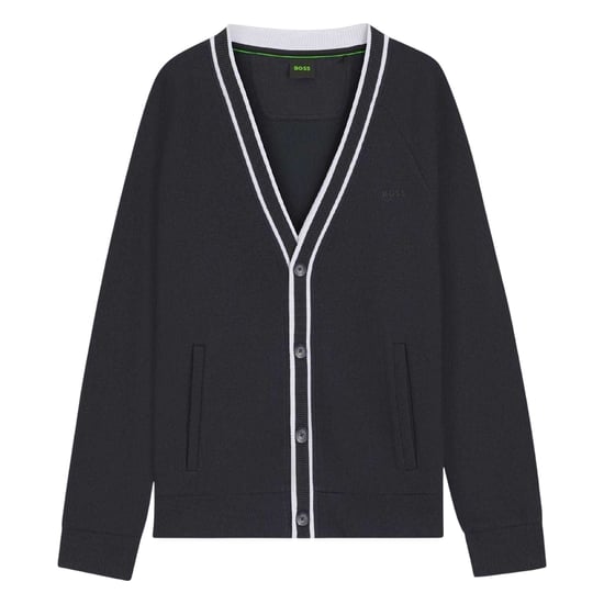 Boss Heren Contrast Detail Relaxed Fit Vest (Donkerblauw) - Image 2
