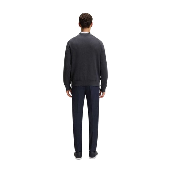 Boss Heren Contrast Detail Relaxed Fit Vest (Donkerblauw) - Image 3