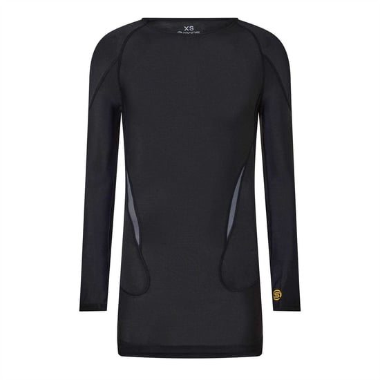 Skins Heren G400 Plain Performance-shirt met lange mouwen (ZWART/GEEL) - Image 1
