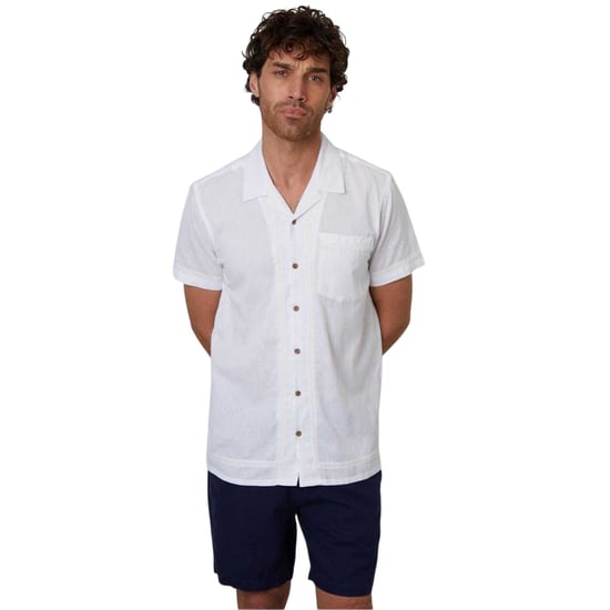 Threadbare Heren Katoenen T-shirt met Haakrand (Wit) - Image 2