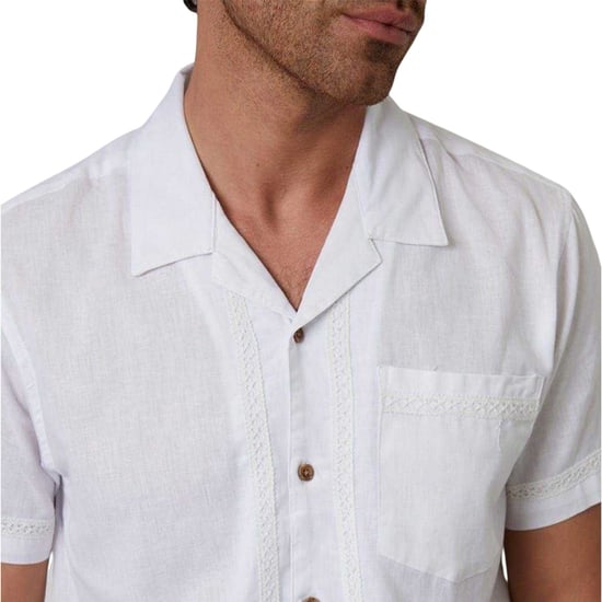 Threadbare Heren Katoenen T-shirt met Haakrand (Wit) - Image 4
