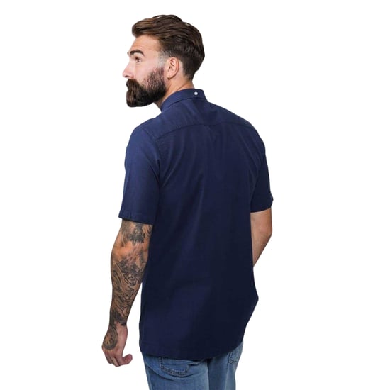 Firetrap Heren Klassiek Oxford Overhemd (Marine) - Image 3
