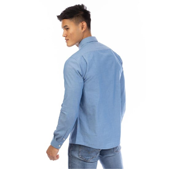 Peter Werth Herenoverhemd met kraag, slank model en lange mouwen (Indigo) - Image 3