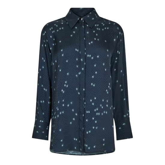 Boss Damesblouse met spikkelpatroon, normale pasvorm (Marine) - Image 1
