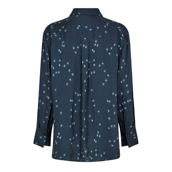 Boss Damesblouse met spikkelpatroon, normale pasvorm (Marine) - Image 2