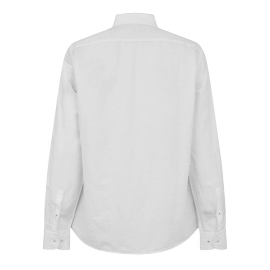 Boss Heren Effen Met Kraag Lange Mouwen Shirt (Wit) - Image 2
