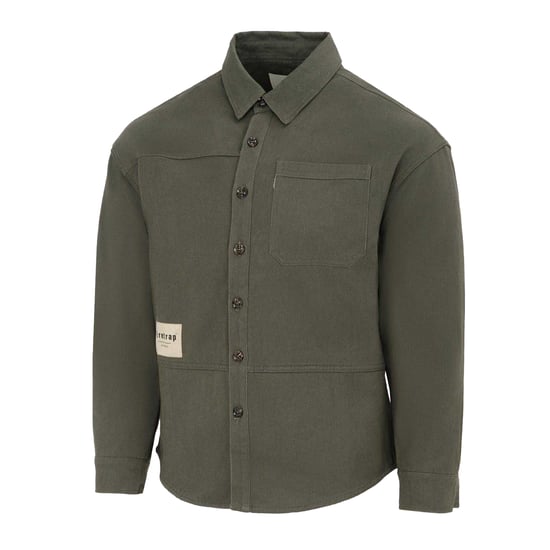 Firetrap Heren-shirt met logo, dik, met lange mouwen (Grijs) - Image 3