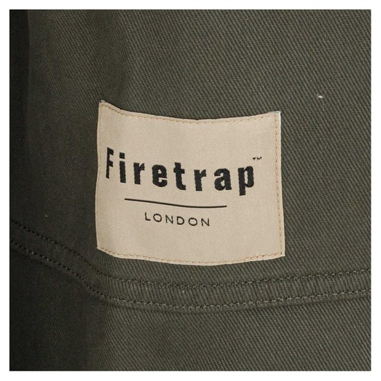 Firetrap Heren-shirt met logo, dik, met lange mouwen (Grijs) - Image 4