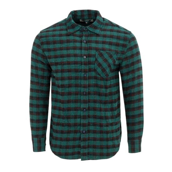 Firetrap Herengeruite overhemd (Groen, Zwart) - Image 1