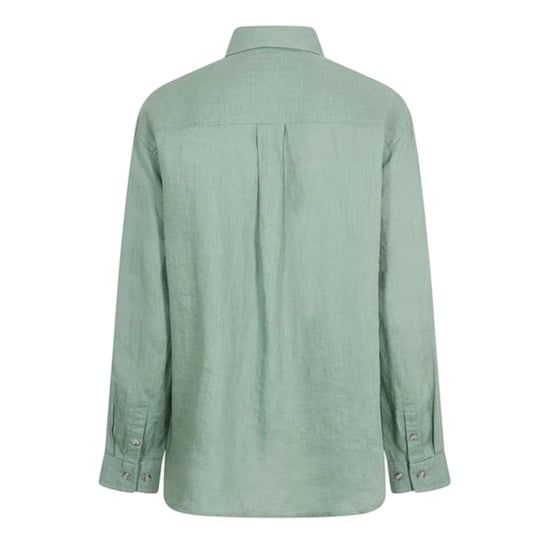Timberland Linnen overhemd met kraag en lange mouwen voor dames (Groen Baai) - Image 2