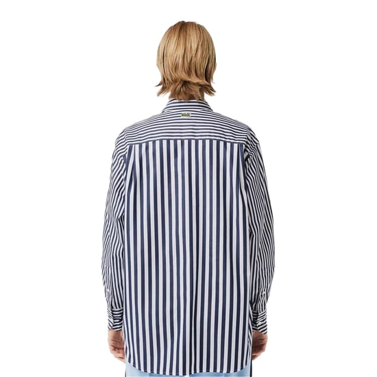 Lacoste Dames-katoenen overhemd met strepen van Bandier (Marine) - Image 3