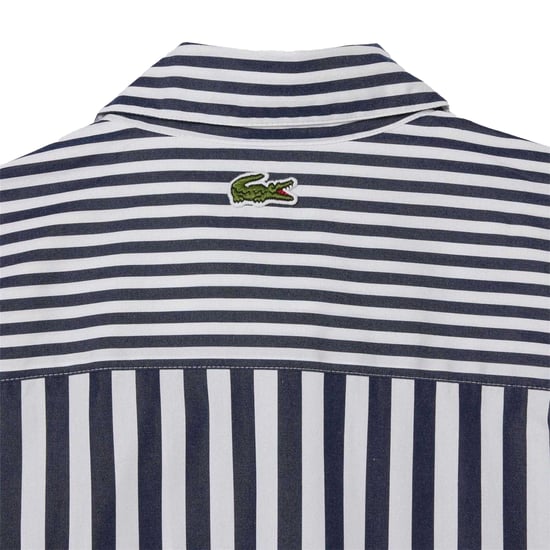 Lacoste Dames-katoenen overhemd met strepen van Bandier (Marine) - Image 4