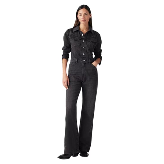 Levis Dames/Dames Denim Jumpsuit (Zwart) - Image 1