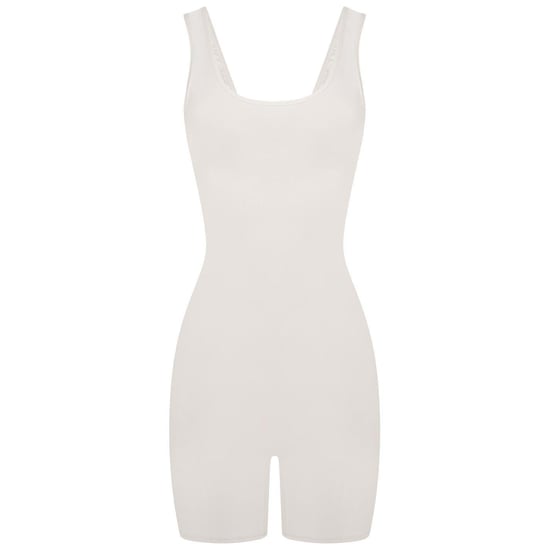 Honeyz Geribbelde, slanke mouwloze playsuit voor dames (Wit) - Image 2