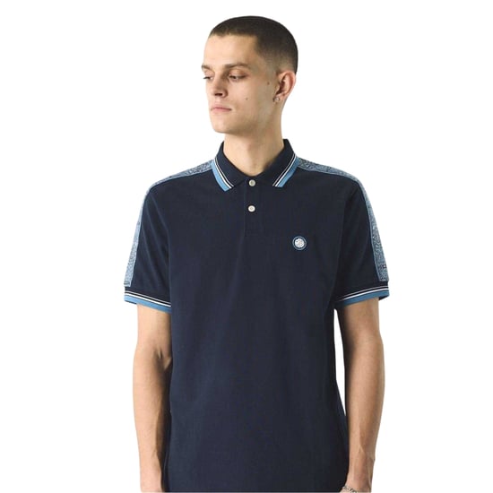 Pretty Green Heren Paisley Regular Poloshirt (Marine) - Image 3