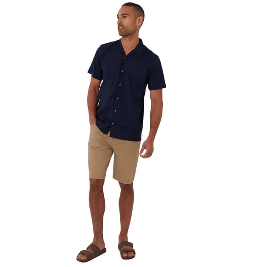 Threadbare Heren Geborduurd Korte Mouwen Shirt (Marineblauw) - Image 4