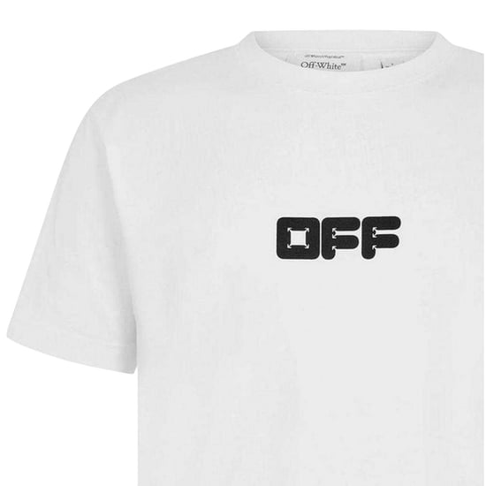 Off White Heren Slim T-shirt in katoen (Wit) - Image 3