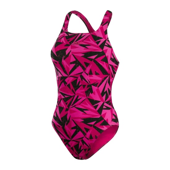 Speedo Dames/Dames Hyperboom ééndelig badpak (Zwart/roze) - Image 1