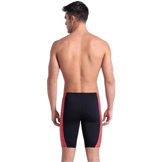 Arena Mannen Abstracte Tegels Jammer Shorts (Zwart/Rood Print) - Image 2