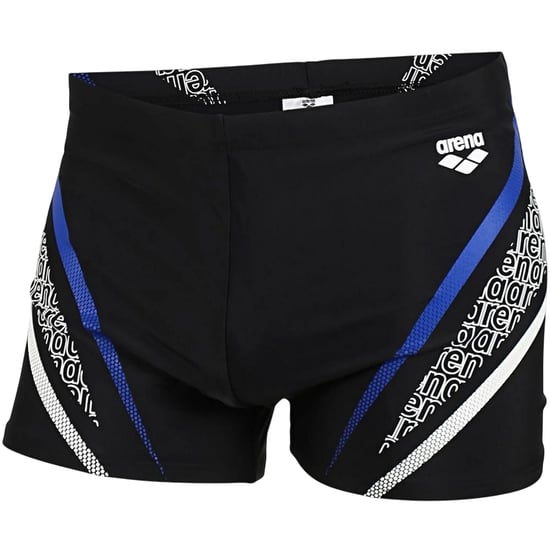 Arena Zwemshort voor heren met opdruk in reguliere pasvorm (Zwart) - Image 1