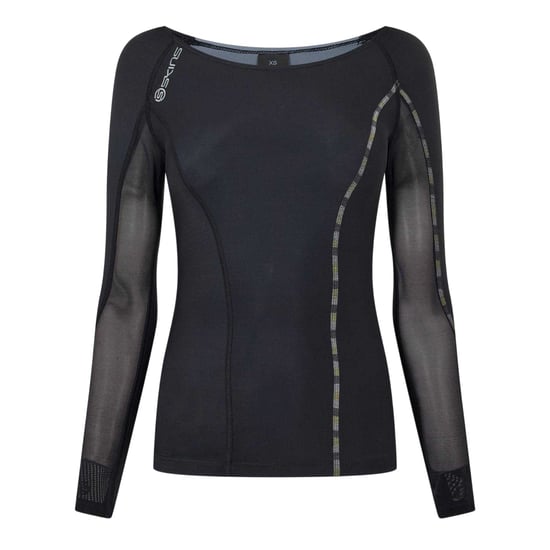 Skins Dynamische dames-top met lange mouwen (Zwart) - Image 1