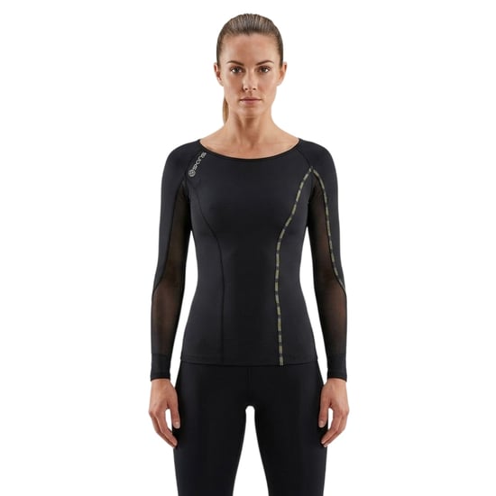 Skins Dynamische dames-top met lange mouwen (Zwart) - Image 3