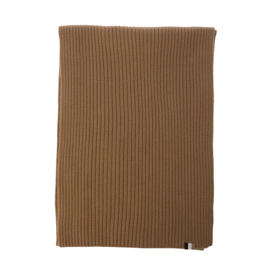 Boss Lyarana geribbelde sjaal voor volwassenen (Medium Beige) - Image 3