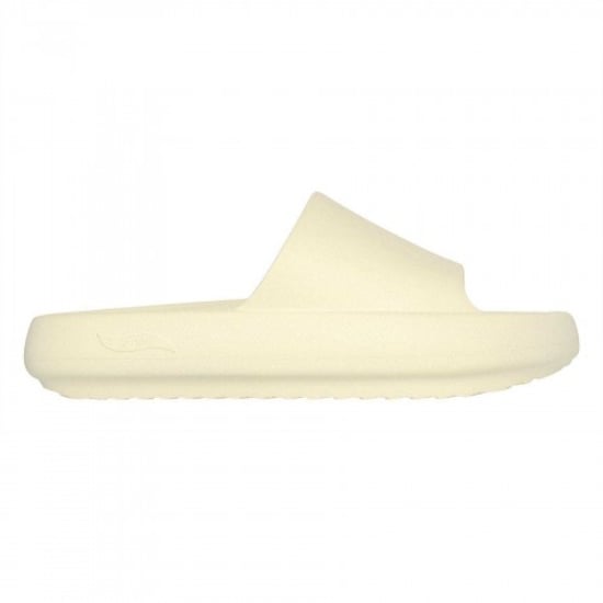 Skechers Dames Enkele Band Arch Fit Platte Slippers (Crème) - Image 1