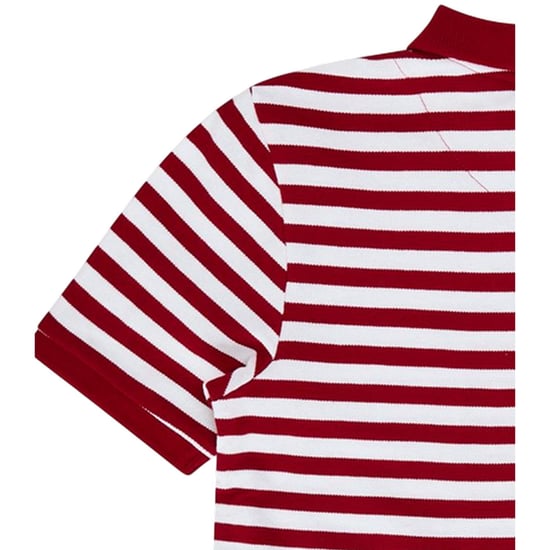 Farah Gestreepte, in het garen geverfde poloshirt voor kinderen (Rood) - Image 3