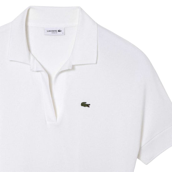 Lacoste Dames Logo Loose Fit Polo Shirt (Wit) - Image 3