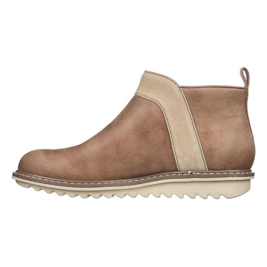 Skechers Suède enkellaarsjes voor dames met steun voor de voetboog (Paddestoel) - Image 2