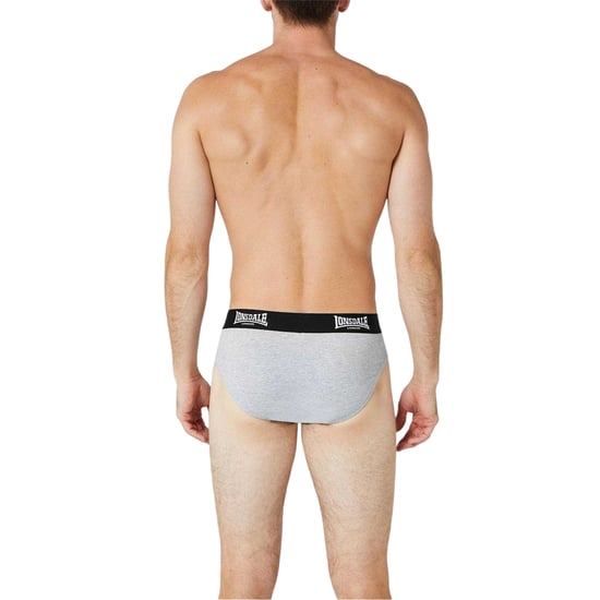 Lonsdale Heren Contrast Tailleband Slip (Set van 2) (Grijs) - Image 2