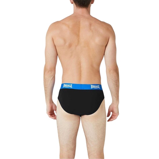 Lonsdale Heren Contrast Tailleband Slip (Set van 2) (Zwart/Blauw) - Image 2