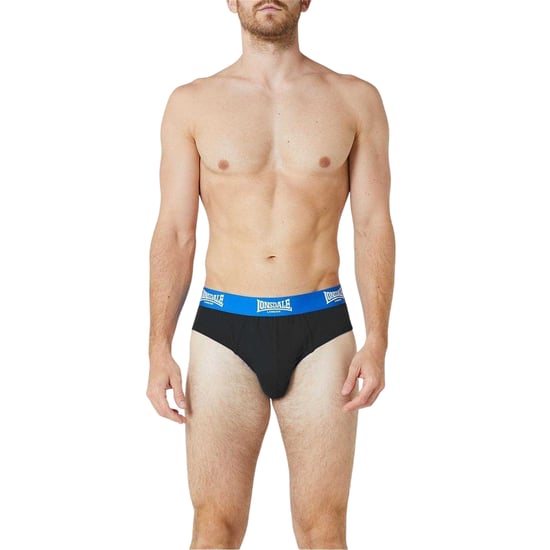 Lonsdale Heren Contrast Tailleband Slip (Set van 2) (Zwart/Blauw) - Image 3