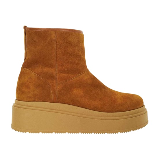 Dune London Dames Podsey Suede Plateauboots (Tan) - Image 3