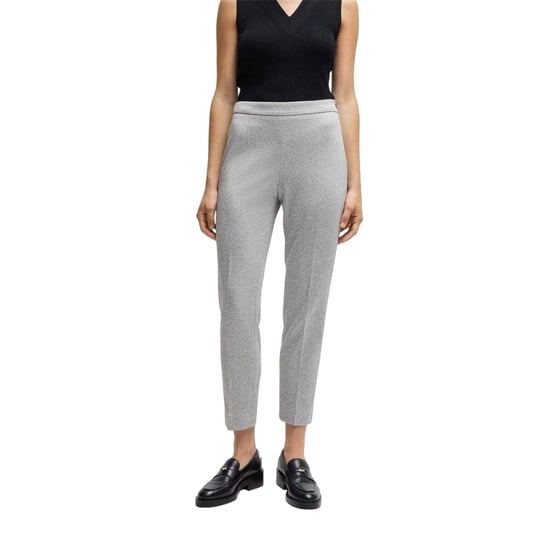 Boss Tilunara Slim-fit chino met rits aan de zijkant voor dames (Grijs) - Image 1