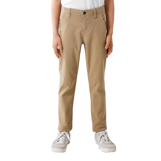 Name It Slim-fit chino's met rechte pijpen voor jongens (Bruin) - Image 1