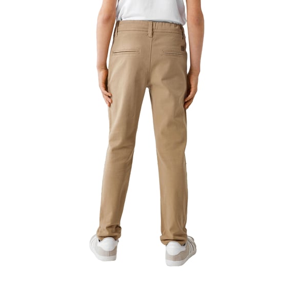Name It Slim-fit chino's met rechte pijpen voor jongens (Bruin) - Image 4