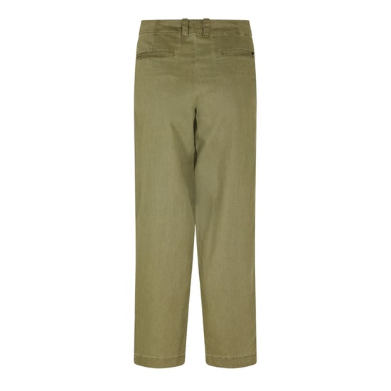 Timberland Chino's met zakken voor dames, van een linnenmix, in een recht model (Bladgroen) - Image 2