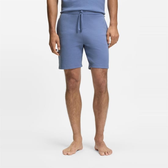 Men's Boss Waffle Shorts in Lt/Pastel Blue - Image 2