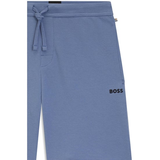 Men's Boss Waffle Shorts in Lt/Pastel Blue - Image 6