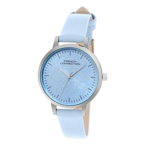 French Connection Dames/Dames FCUK Lederen Analoog Horloge (Hemelsblauw) - Image 4