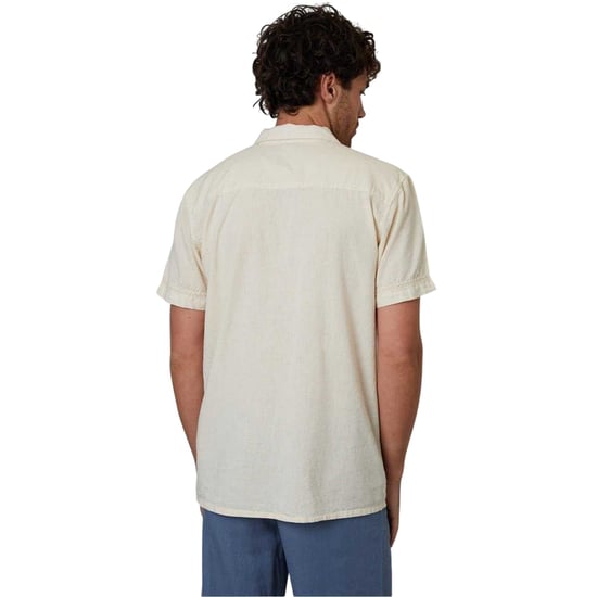 Threadbare Heren Korte Mouwen Shirt met Gehaakte Zoom (Natuurlijk) - Image 3