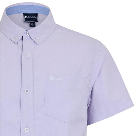 Bench Herenoverhemd met kort mouw en eenvoudig logo (Lila) - Image 3