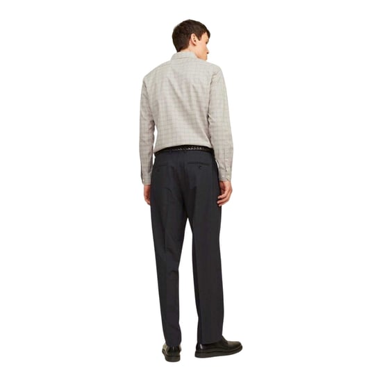 Jack And Jones Herenoverhemd met manchetten en ruitjespatroon voor formele gelegenheden (Grijs) - Image 2