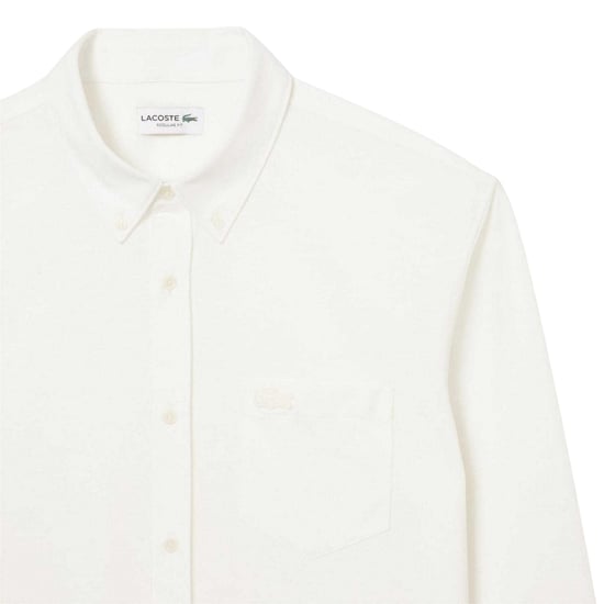 Lacoste Heren Katoenen Jersey Regular Shirt (Crème) - Image 3