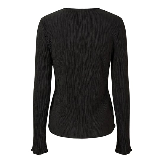 Pieces Dames/Dames Crew Hals Relaxed Fit Blouse met Lange Mouwen (Zwart) - Image 2