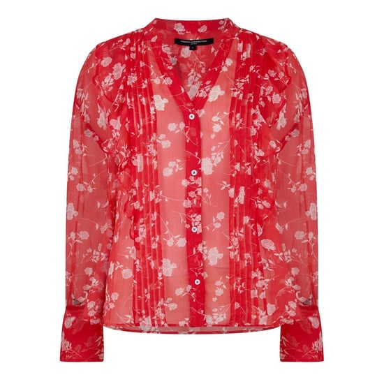 French Connection Dames/Dames Alesndra Bloemen V Hals Blouse Met Lange Mouwen (Cayenne) - Image 1